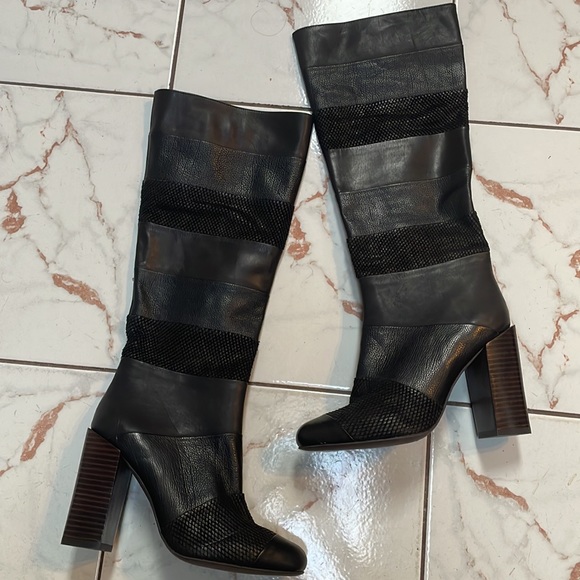 Free People + Jeffrey Campbell Mariana Knee Boots Size 8 MSRP $328